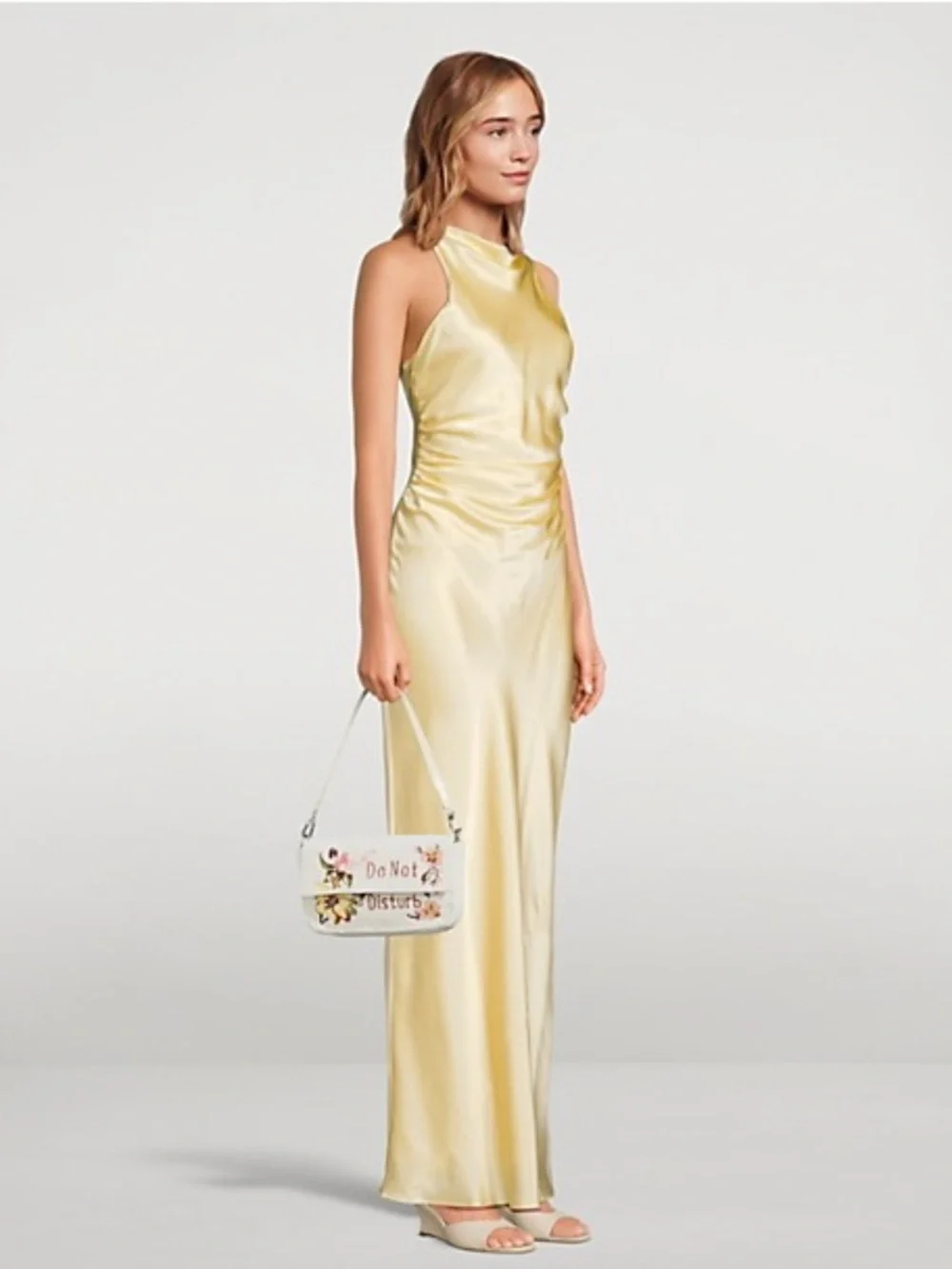reformation dresses bridesmaid Athena Satin Floral Print Dress main image 0